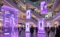 共显盛视OLED透明屏:重塑新零售场景的沉浸式体验革命口红品牌